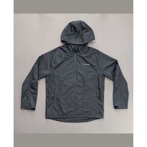 Baleaf Gray Hooded Rain Jacket Small Lightweight Full Zip Outdoor Unisex